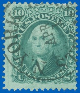 US SCOTT #89 USED-F/VF, N. YORK STEAM Cancel, E GRILL, SHOWPIECE! SCV $375.00!