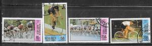 Burkina Faso #C258-C261  1980 Olympic Cycling (U) CV $2.80