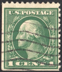 SC#498 1¢ Washington Booklet Single (1917) Used