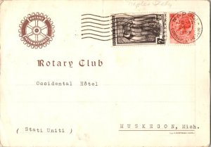 Italy 2L Mason and 10L Italia 1955 Napoli, Corrisp. e Pacchi to Muskegon, Mic...