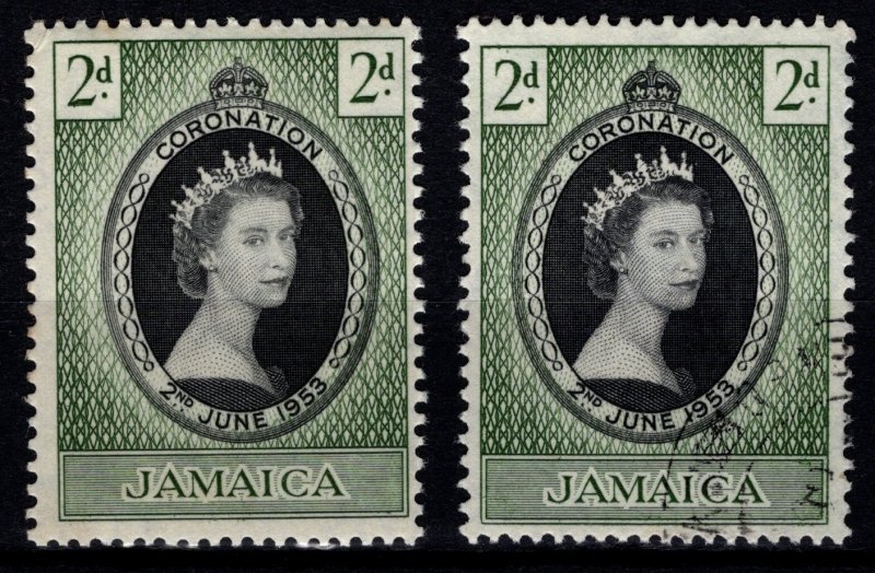 Jamaica 1953 Coronation, 2d [Mint / Used]