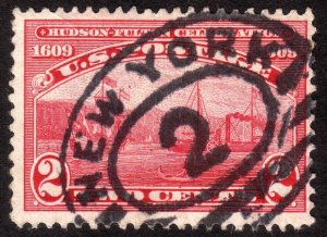 1909, US 2c, Hudson-Fulton, Used, Sc 372