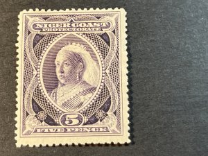 NIGER COAST PROTECTORATE # 47-MINT/HINGED----DEEP VIOLET----1894