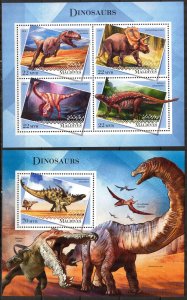 Maldive Islands 2018 Dinosaurs I Sheet + S/S MNH