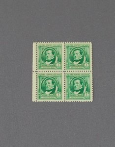 859, Washington Irving, Block of 4, Mint OGNH, CV $2.00