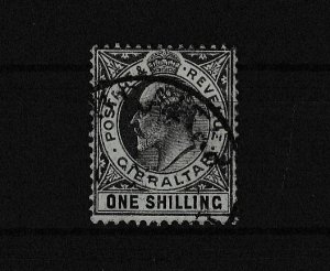 Gibraltar KEVII 1906 1/- SG71 Fine Used BP14674