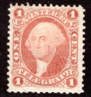 R4c, 1c, telegraph, MHOG, red, USA Revenue Stamp