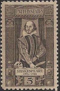 # 1250 MINT NEVER HINGED WILLIAM SHAKESPEARE