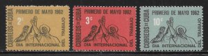 Cuba 710-712 1962 International Labor Day set MNH