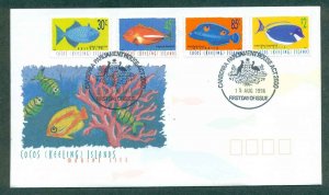 Cocos Keeling Is 1996 Marine Life II, 30,45,85c,$2, Parliament House FDC lot4...