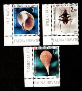 Croatia # 327-329 Mint NH Shells!