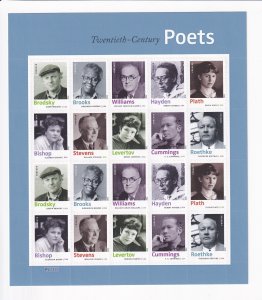 U.S.: Sc #4654-63, Poets Forever Stamps, Sheet of 20, MNH