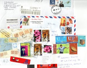 WORLDWIDE. Four regestered letter from different countrys.