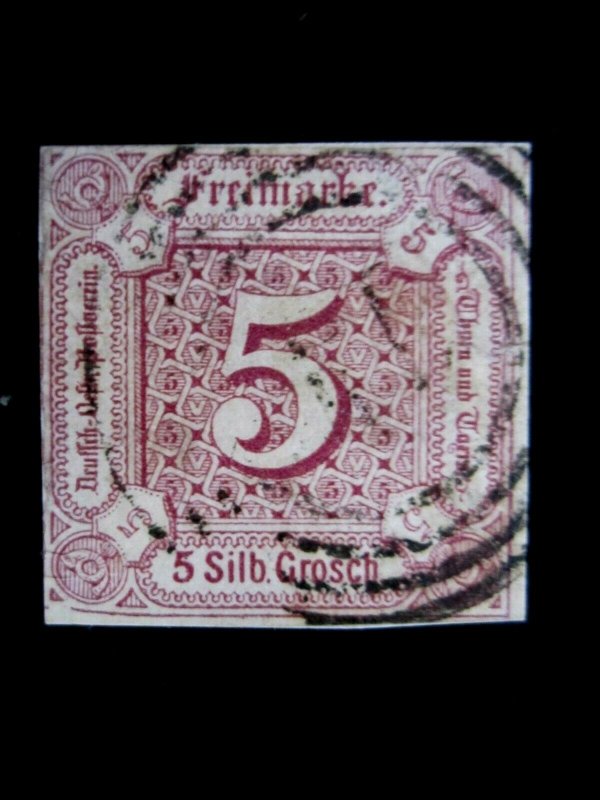 GERMANY/THURN & TAXIS NO. DIST. - SCOTT# 13 - USED - CAT VAL $400.00