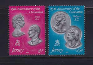 Jersey 195-196 Set MNH Queen Elizabeth II (A)