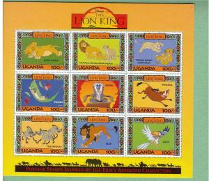 Disney - Uganda -1994 - Lion King - Sheetlet #1