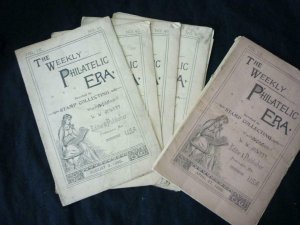 7 WEEKLY PHILATELIC ERA USA JOURNALS by WW JEWETT No's 35 37 44-47