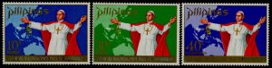 Philippines 1080-1, C99 MNH Pope Paul VI, Map