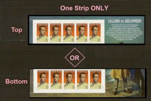 US 3152 Legends of Hollywood Humphrey Bogart 32c plate strip 5 MNH 1997