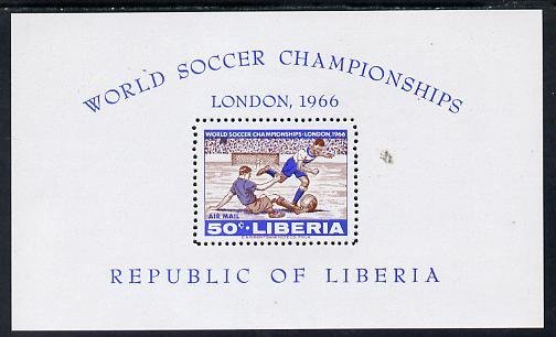 LIBERIA - 1966 - Football World Cup - Perf Min Sheet - Mint Never Hinged