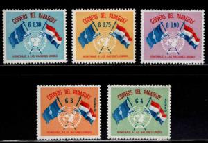 Paraguay Scott 569-571, C272-253 MNH** 1960 Flag set