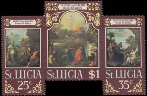 Saint Lucia #277a, Complete Set, 1970, Art, Never Hinged