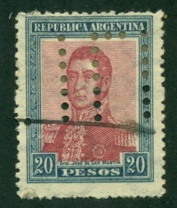 Argentina 1916 #246 U (Perfin) BIN = $4.50