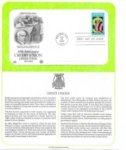 1984 Credit Unions 50th Anniversary Legislation Sc 2075 FDC Info Page PCS