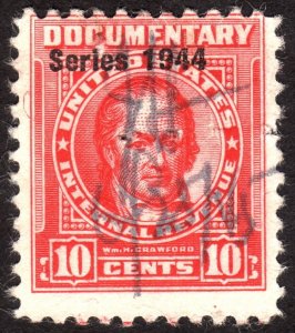 1944, US 10c, Documentary, Used, fault, Sc R392