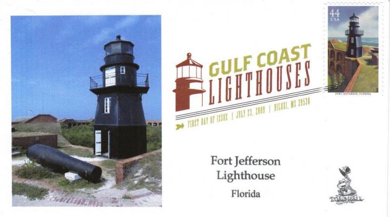 Gulf Lighthouses FDC, from Toad Hall Covers!   (#2 of 5)