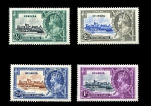 St. Lucia #91-94 (SG 109-112) Cat£18, 1935 Silver Jubilee, set of four, hinged