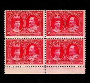 Canada – Scott #98 Mint Marginal Block of 4