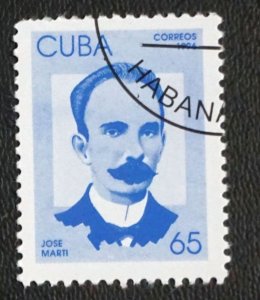 CUBA Sc# 3710   CUBAN PATRIOTS   Jose Marti   65c   1996 used cto