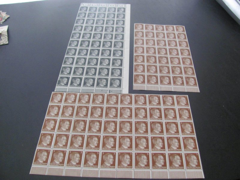 Germany  1940S MNH HITLER PARTIAL SHEETS (124)