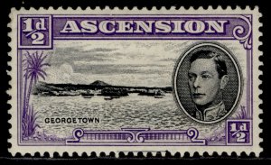 ASCENSION GVI SG38b, ½d black & bluish violet, M MINT.