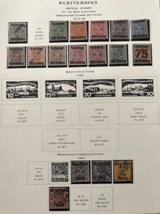 Wurttemberg 10 Scans - In Mounts