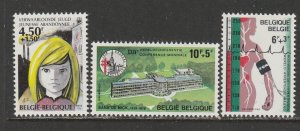 1978 Belgium - Sc B963-5 - MNH VF - 3 single - Health