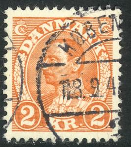 DENMARK 1934-41 2K Dull Red King Christian X Issue Sc 242 VFU