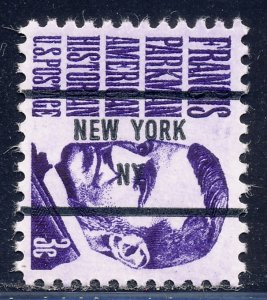 New York NY, 1281-81 Bureau Precancel, 3¢ Parkman