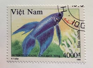 Vietnam 1992 Scott 2405 CTO - 4000d,   Siamese Fighting Fish