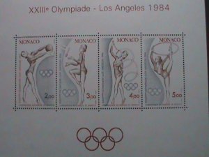 ​MONACO STAMP:1984 SC#1418 OLYMPICS GAME LOS ANGELES  MNH S/S SHEET