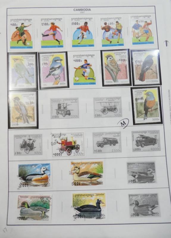 EDW1949SELL : CAMBODIA Collection of different on pages Mostly Topicals Cat $587