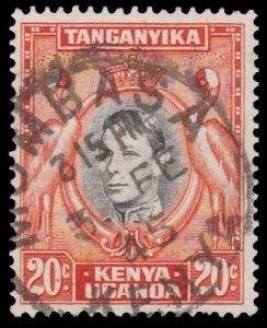 BRITISH EAST AFRICA KENYA UGANDA AND TANGANYIKA 1941. SCOTT # 74d. USED. # 2