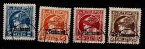 Italy,  Austrian Occupation Scott NP1-4 complete Used set