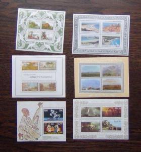 South Africa 1976 1983 Miniature Sheets MNH Volschenk Tourism Fossils Mayer etc 