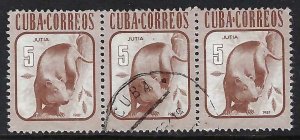 Cuba 2459 VFU STRIP OF 3 Z6793