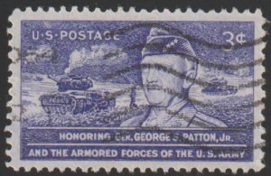 SC# 1026 - (3c) - General George Patton, used, single