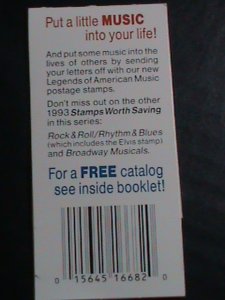 ​UNITED STATES-1993 SC# 2271-4 AMERICAN MUSIC MNH BOOKLET OF 4 STAMP VERY FINE