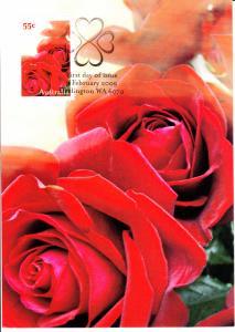 Australia 2009 Maxicard Scott #3023 55c Red roses