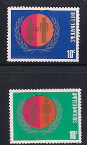 UN NY Sc# 258 / 259 Equality of the Sexes MNH